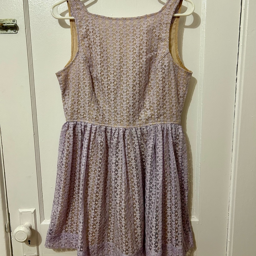 American Apparel Lavender Lace Mini Dress